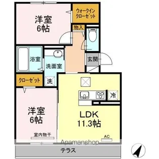 REGULUS (レグルス) C棟【1階】の間取り
