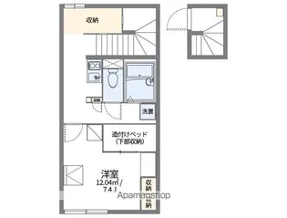 レオパレスロータスヒルズ1番館【209号室】の間取り