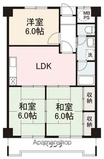 第一グリーンハイツ松縄【504号室】の間取り