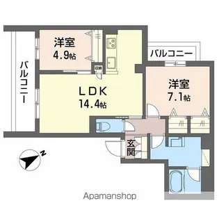 シャーメゾン スターセント【3階】の間取り