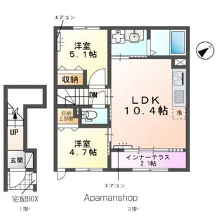 (仮称)柏市柏アパート【202号室】の間取り