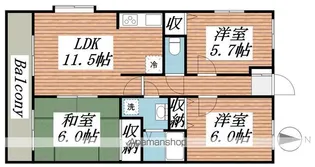 サザンコート【101号室】の間取り