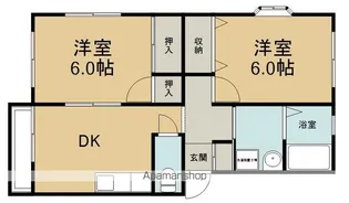パーシモン高田B棟【202号室】の間取り