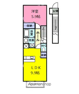 HILTON910 C【2階】の間取り
