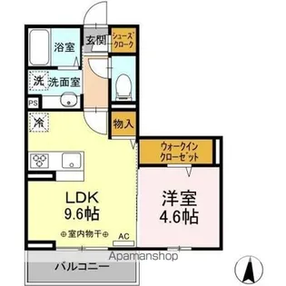 クラージュ【2階】の間取り