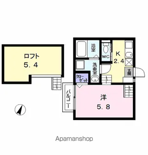 CREO中村公園【2階】の間取り