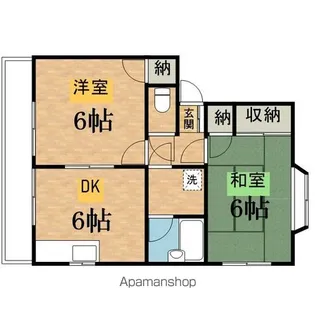 サンライズ土方Ⅰ【201号室】の間取り