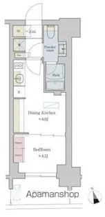 BRILLIA IST 町屋【8階】の間取り