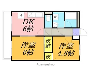 コーポさんれーく【205号室】の間取り