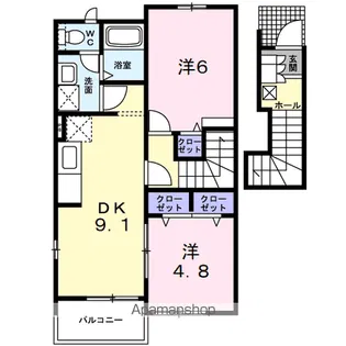 グレスコートⅠ【2階】の間取り