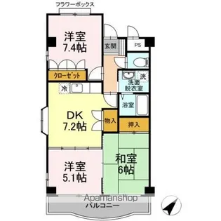 レジデンス山崎【2階】の間取り