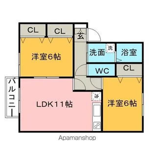 アパルトマントNFB B棟【1階】の間取り