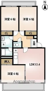 クレール林島【2階】の間取り