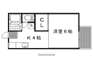 メゾンホーリーホック【202号室】の間取り