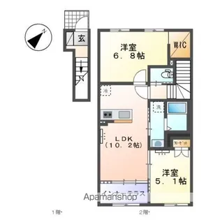 GRANDIR【206号室】の間取り