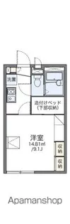 レオパレスプティフォンティーヌ【201号室】の間取り