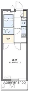 レオパレスK M【411号室】の間取り