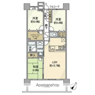 ベイステージ横浜432【9階】の間取り