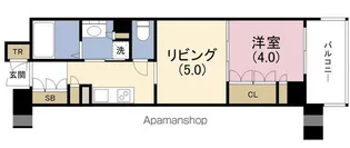 ブランズ大阪福島【9階】の間取り