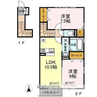 リヴェールふなはし【2階】の間取り
