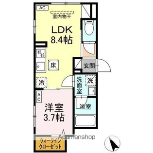 セレスティア関原II【1階】の間取り