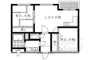 エレガンスコート下鴨【104号室】の間取り