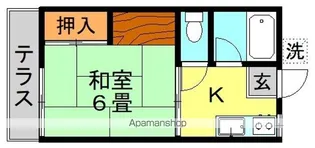 奥村コーポ【1階】の間取り