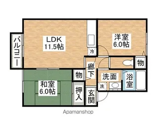エミネンス白銀【2階】の間取り