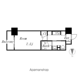 パークアクシス名古屋山王橋【6階】の間取り