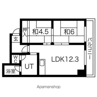 ドミ西野【404号室】の間取り