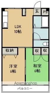 啓ビル【404号室】の間取り