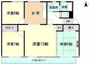 天竺レジデンス【302号室】の間取り