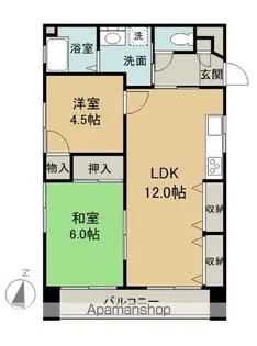 クレスト庚午南【4階】の間取り