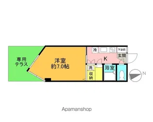ハイネス大久保【1階】の間取り