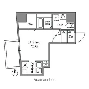 クオリタス両国【2階】の間取り