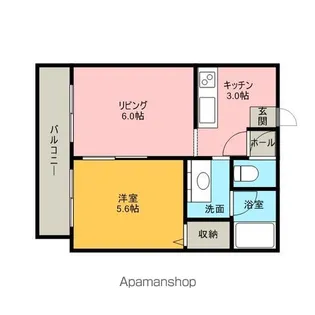 ブランノワール北27条【4階】の間取り