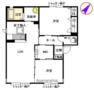 コンフォールハイムD棟【1階】の間取り