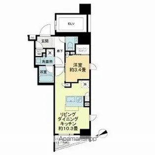 ザ・ライオンズミレス蔵前【15階】の間取り