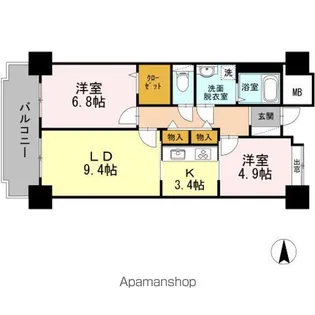 品川シーサイドビュータワー Ⅰ【20階】の間取り