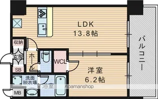 スプランディッド江坂駅前【5階】の間取り