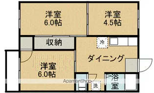 BE−FLORA【201号室】の間取り