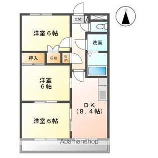 宮城県岩沼市館下2丁目【マンション】の間取り