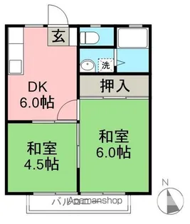 司ハイツ【2階】の間取り