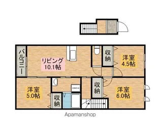 サンライズガーデン【202号室】の間取り