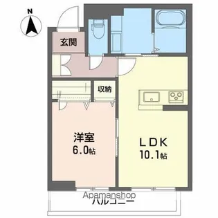 ベレオ荒井駅前【1階】の間取り