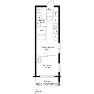 ハーモニーレジデンス新宿四谷【2階】の間取り