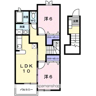グランド・ライン大西【2階】の間取り