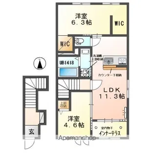 エーリオ A【2階】の間取り