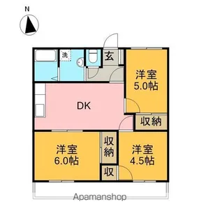 サンパレス望月【203号室】の間取り