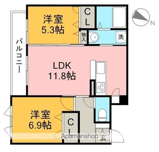 シャーメゾン セレッソ【2階】の間取り